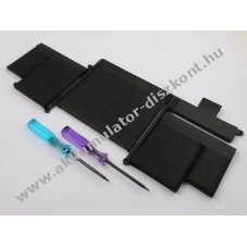 Helyettes�t� Akkumul�tor A1582 Macbook Pro 13 A1502 (2015) 11,42V 6559mAh 74,9Wh Li-Polymer