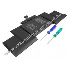 Helyettes�t� Akkumul�tor Macbook Pro 15 A1398 (2015) A1618 11,36V 8755mAh 99,5Wh Li-Polymer be�p�tett