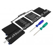 Helyettes�t� Akkumul�tor Macbook Pro 15 A1707 A1820 11,4V 6700mAh 76,0Wh be�p�tett szersz�mokkal Li-Polymer