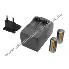 Helyettes�t� Akkumul�tor CR123 t�lt� 2db CR123