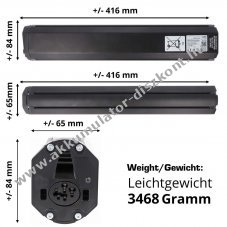 Kompatibilis PowerPack Bosch PowerTube 625 Vertical 36V 630Wh 17500mAh Li-ion