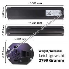 PowerTube 36V 461Wh 12500mAh Bosch Active (Plus)/Performance (CX) vertik�lis Akkumul�tor Li-ion