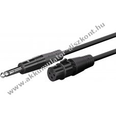 XLR-k�bel 6,35mm jack 10m XLR csatlakoz� (3 t�s) XLR aljzat (3 t�s) szimmetrikus mono