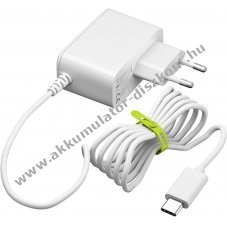 H�l�zati t�pegys�g Raspberry Pi 5 27W GaN feh�r kompakt csere USB-C csatlakoz�val