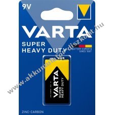 Varta Superlife Heavy Duty 9V blokk 6F22 1db/csomag elem