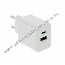 VTPro GaN PD35W adapter feh�r 1xUSB-C 1xUSB-A PD3.0 QC3.0