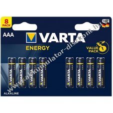 Varta Energy 4103-LR03-AAA-Micro AAA (mikro) elem 8db/csomag alk�li