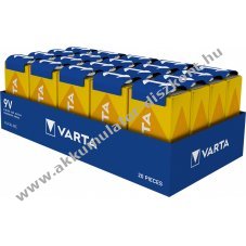 Varta Longlife 4122-6LR61-9V-E-Block elem 20db/csomag �mlesztett kiszerel�s alk�li