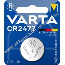 Varta l�tium gombelem CR 2477 3V 1db/csomag
