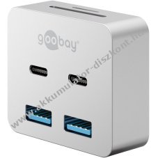 6 portos USB hub Apple Mac mini 2x USB-C(10Gbit/s) 2x USB-A(10Gbit/s) 1x SD 1x microSD