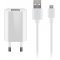 Goobay Micro USB kábel + USB töltő szett 1A fehér Goobay Micro USB kábel + USB töltő szett 1A fehér