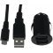 Mini autós adapter adapter + 2.0 High-Speed töltő kábel HTC 10 / HTC U11 Mini autós adapter adapter + 2.0 High-Speed töltő kábel HTC 10 / HTC U11