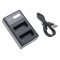 Helyettesítő dupla USB akkumulátor töltő kijelzővel Canon Akku LP-E10 Helyettesítő dupla USB akkumulátor töltő kijelzővel Canon Akku LP-E10