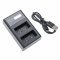 Helyettesítő dupla USB akkumulátor töltő kijelzővel Fuji NP-W126 Helyettesítő dupla USB akkumulátor töltő kijelzővel Fuji NP-W126
