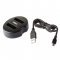 Helyettest dupla akkumultor tlt  micro-USB kbellel Olympus tpus PS-BLS1