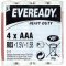 EVEREADY  AAA elem, mikro, R3, 4db/csomag