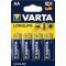 Varta alkli ceruza elem mignon (AA / LR6)  - Longlife (4106) 4db/csom. (4106101414)