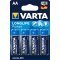 Varta Longlife Power / High Energy Alkaline alkáli elem típus AA 4db/csom. Varta Longlife Power / High Energy Alkaline alkáli elem típus AA 4db/csom.