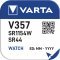 Varta gombelem, raelem V357 / SR44 / SR44SW / SR1154W 1db/csomag