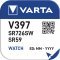 Varta raelem, gombelem V397/SR59/SR726SW 1db/csomag