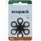 Varta Ecopack elem P312 hallkszlkhez 6db/csomag - A kszlet erejig!