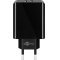 Goobay dupla USB gyorstöltő, fekete Goobay dupla USB gyorstöltő, fekete