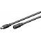 5.5mm x 2.5mm-es DC hosszabbt kbel, fekete, 10m - Kirusts!