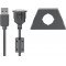 USB 2.0 hosszabbtkbel rgzt konzollal, fekete sznben 1,2m