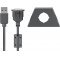USB 2.0 hosszabbítókábel rögzítő konzollal, fekete színben 1,2m USB 2.0 hosszabbítókábel rögzítő konzollal, fekete színben 1,2m