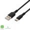 USB-C töltőkábel, 2.1A, 1m, szövetborításos, fekete - A készlet erejéig! USB-C töltőkábel, 2.1A, 1m, szövetborításos, fekete - A készlet erejéig!