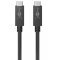 USB-C töltő- és szinkronkábel 100W USB-C csatlakozóval rendelkező készülékekhez fekete USB-C töltő- és szinkronkábel 100W USB-C csatlakozóval rendelkező készülékekhez fekete