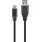 Goobay USB-C töltő és szinkronizáló kábel, fekete, 3m Goobay USB-C töltő és szinkronizáló kábel, fekete, 3m
