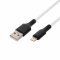 USB A - Apple Lightning töltőkábel, 2.1A, 1m, fehér USB A - Apple Lightning töltőkábel, 2.1A, 1m, fehér
