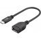 USB-C - USB-A átalakító kábel, fekete, 20cm - A készlet erejéig! USB-C - USB-A átalakító kábel, fekete, 20cm - A készlet erejéig!