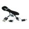 OTB 3 az 1-ben adat- és töltőkábel Apple iPhone ligthning / micro USB / USB C fekete OTB 3 az 1-ben adat- és töltőkábel Apple iPhone ligthning / micro USB / USB C fekete