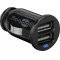 Goobay auts USB mini adapter gyorstlt 12-24V 2db USB fekete (2,4A)