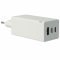 Hálózati USB-C Power Delivery PD PPS töltő / adapter 3 portos (2db USB-C, 1db USB-A) 65W GaN fehér Hálózati USB-C Power Delivery PD PPS töltő / adapter 3 portos (2db USB-C, 1db USB-A) 65W GaN fehér