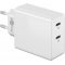 Hálózati dupla USB-C Power Delivery gyorstöltő, 36W, fehér Hálózati dupla USB-C Power Delivery gyorstöltő, 36W, fehér