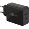Hálózati gyorstöltő USB-C PD (Power Delivery) 30W, fekete Hálózati gyorstöltő USB-C PD (Power Delivery) 30W, fekete