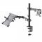 Monitor állvány laptop tartó karral, 13 és 32 (33 - 81 cm) közötti monitorhoz, Monitor állvány laptop tartó karral, 13 és 32 (33 - 81 cm) közötti monitorhoz,
