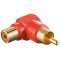 RCA adapter 90°-os könyök fejjel, piros RCA adapter 90°-os könyök fejjel, piros