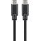 Goobay USB-C - USB-C kbel fekete 1m 5A