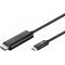 USB-C - HDMI adapterkábel, fekete, 1.8m - Kiárusítás! - A készlet erejéig! USB-C - HDMI adapterkábel, fekete, 1.8m - Kiárusítás! - A készlet erejéig!