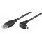 Goobay USB kbel 2.0 mini USB 5pin - 90 fok - csatlakozval 1,8m fekete