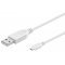 Goobay USB HIGH-Speed tlt s szinkronizl kbel 2.0 micro USB csatlakozval 1,8m fehr 480Mbit/