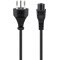 Goobay h�l�zati t�pk�bel Sv�jc C5 1,8m 3x0,75mm2 fekete (Typ J, SEV 1011)