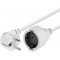 Goobay 5m fehér fém érintkezős hosszabbító kábel 3x1,5 mm2 90 fokos csatlakozóval Goobay 5m fehér fém érintkezős hosszabbító kábel 3x1,5 mm2 90 fokos csatlakozóval