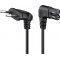 Goobay h�l�zati k�bel Euro (CEE 7/16) 90� 2m 2x0,75mm2 C7 90� fekete
