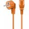 Goobay 3m narancss�rga 90 fokos CEE 7/7 C13 h�l�zati k�bel