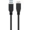 Goobay USB-A-Micro-B k�bel 0,5m 15W 3A 5Gbit/s USB3.0 fekete